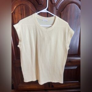 Chic Sleeveless Cream Knit Top